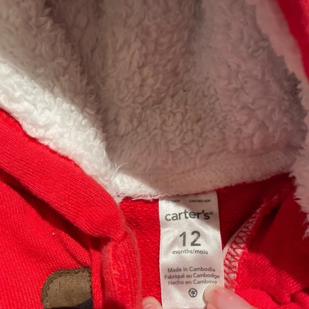 Carter's Red Kids Hooded Pea Coat